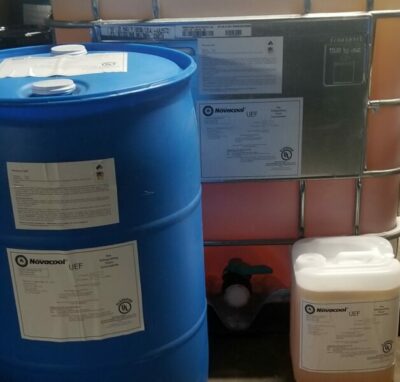 Novacool UEF sold in 5 gallon pails, 55 gallon drums and 265 gallon totes.